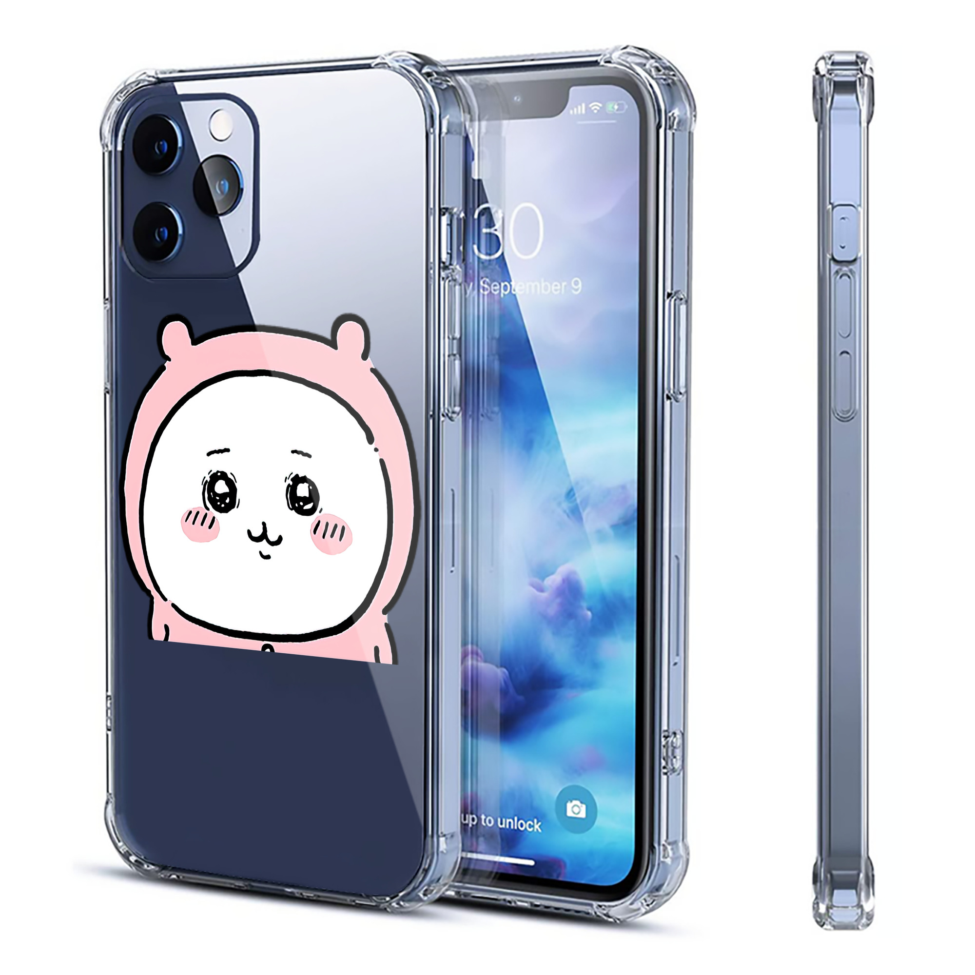 （画像用） ちいかわ ちいかわ Chii-kawa chiikawa 【iPhone 12シリーズ対応】透明スマホケース（クリアソフトケース）